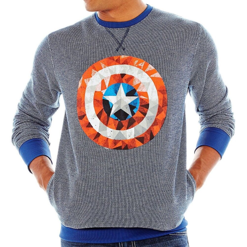 New! Captain America Sweater or Sweatshirt? Marvel Comics MCU Avengers